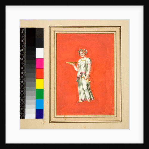 Female figure on pedestal with patera and amphora. by Pietro Santi Bartoli