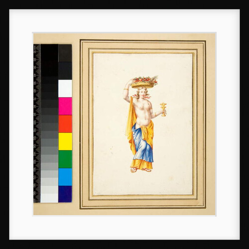 Large design of a wall with paintings. by Pietro Santi Bartoli