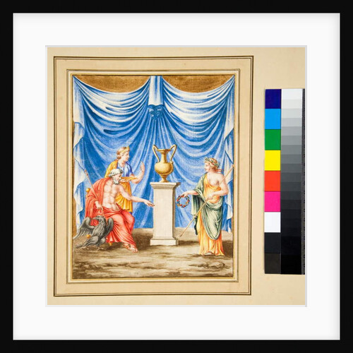 Jupiter sitting to the left with an Eagle and a Female Figure by Pietro Santi Bartoli