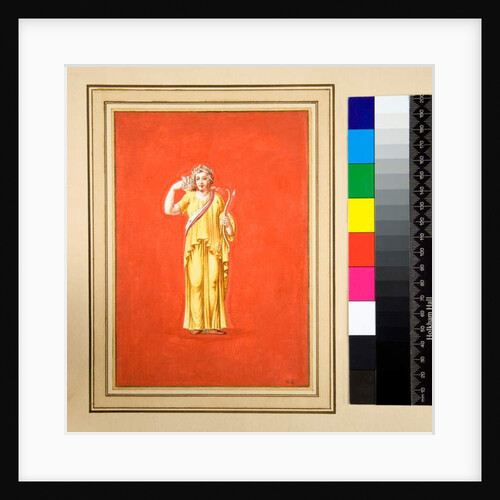 Female figure in yellow, bow and arrow in right hand by Pietro Santi Bartoli