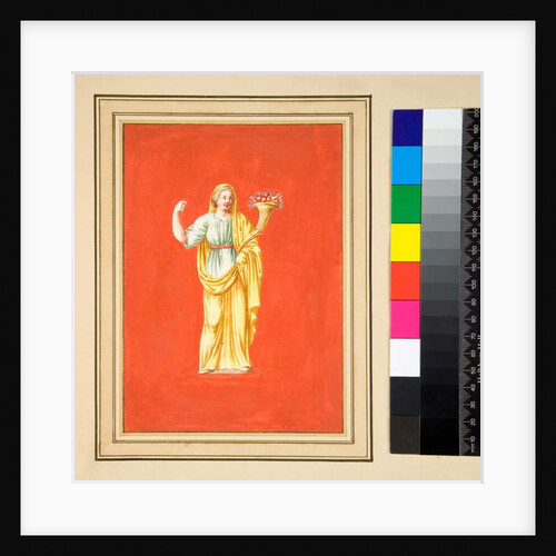 Female figure on red ground by Pietro Santi Bartoli