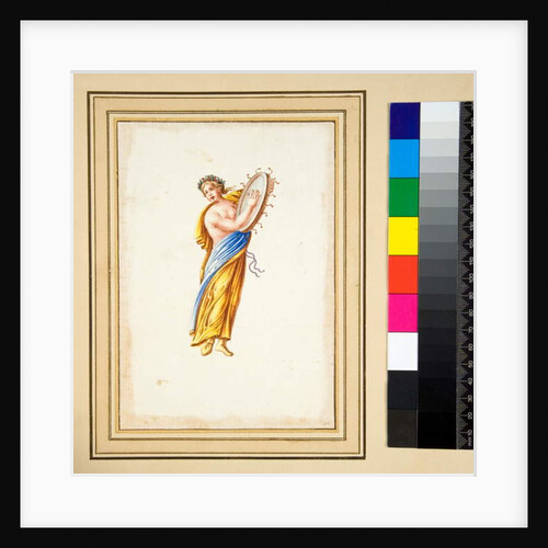 Draped figure beating a drum by Pietro Santi Bartoli