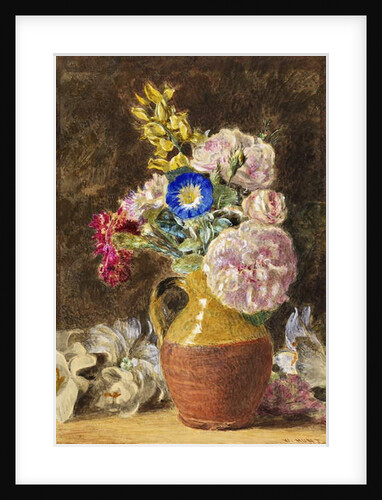 Mixed Flowers in a Brown and Fawn Jug, c.1860 by William Henry Hunt