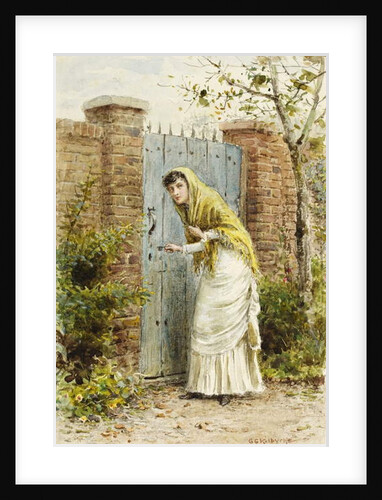 Girl at a Gate by George Goodwin Kilburne