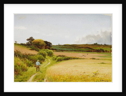 Landscape with old man carrying a basket, 1886 by Joseph Knight