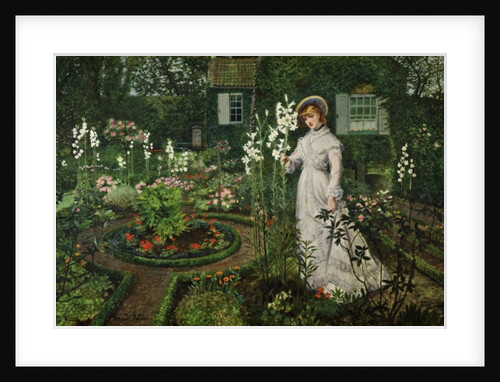 The Rector's Garden, Queen of the Lilies, 1877 by John Atkinson Grimshaw