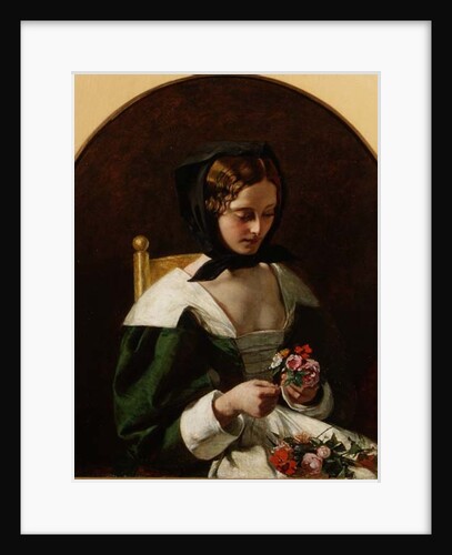 Girl Making a Bouquet of Flowers, 1849 by Augustus Leopold Egg