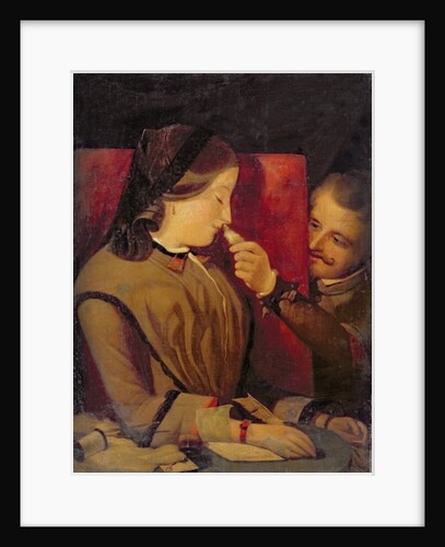 Man Tickling a Woman's Nose with a Feather, c.1860 by Thomas Wade