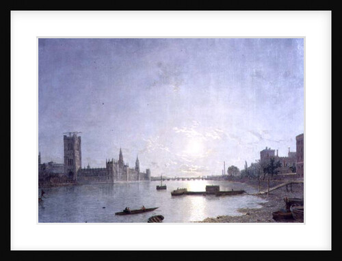 Westminster in Moonlight, c.1850 by Henry Pether