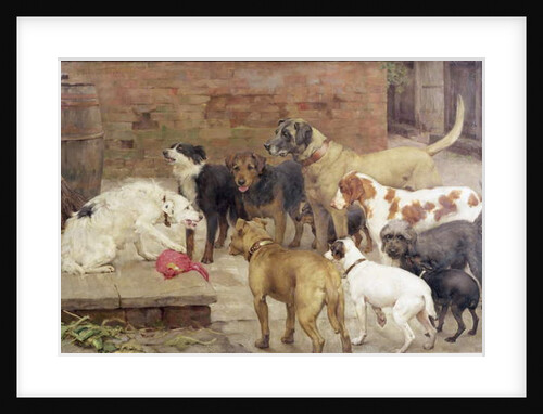 The Dog with his Master's Dinner, 1892 by Percy Harland Fisher