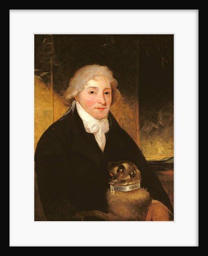 Venanzio Rauzzini with his dog Turk, c.1795 by J. Hutchison