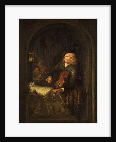Man with a Violin by Gerrit or Gerard Dou