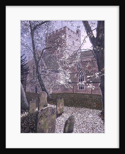Brecon Cathedral, Autumn Day, 1992 by Huw S. Parsons