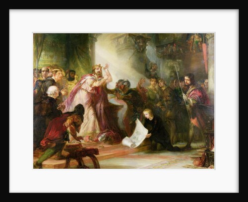 Henry I receiving news of the drowning of his son in the White Ship by English School