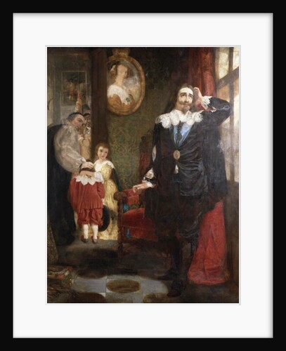 Charles I bidding goodbye to his children by English School