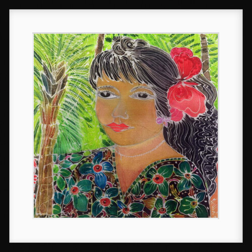 Lady with Hibiscus by Hilary Simon