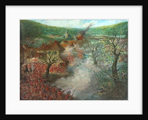 Battle Scene outside a town by Cecil Gordon Lawson
