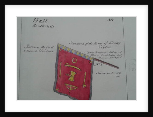 Drawing of the Standard of the King of Kandy, 1853 by Anonymous