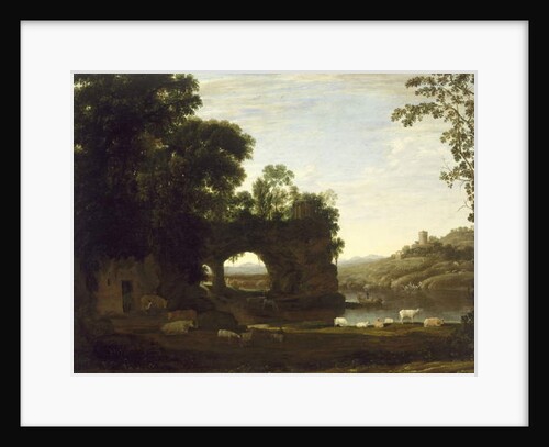Landscape with a Rock Arch and River, c.1628-30 by Claude Lorrain (1600-82)