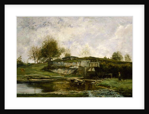 Sluice in the Optevoz Valley, 1854 by Charles Francois Daubigny
