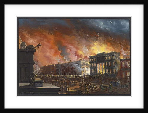 View of the Great Fire in New York, 1835, 1837 by Nicolino Calyo