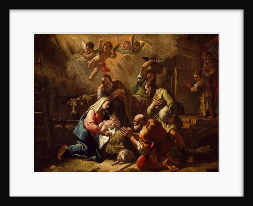 The Adoration of the Shepherds, mid-18th century by Francesco Fontebasso