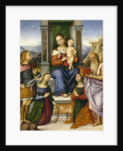 The Virgin and Child Enthroned with Saints Michael, Catherine of Alexandria, Cecilia, and Jerome, c.1512 by Girolamo Marchesi da Cotignola