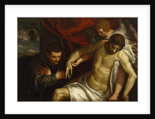 The Dead Christ Supported by an Angel and Adored by a Franciscan, c.1586-87 by (1528-88) Veronese