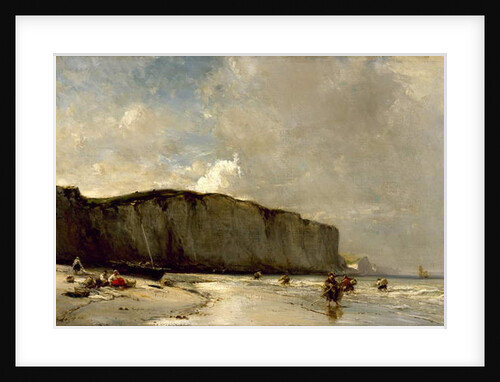 View Along the Norman Coast, 1852 by Louis Eugene Gabriel Isabey