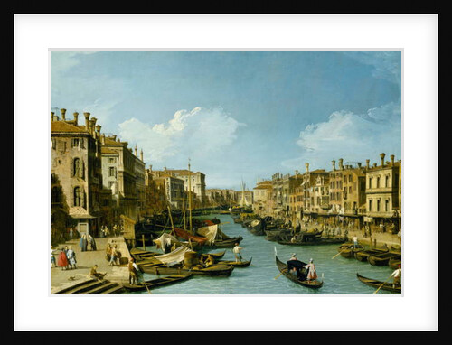 The Grand Canal near the Rialto Bridge, Venice, c.1730 by (1697-1768) Canaletto