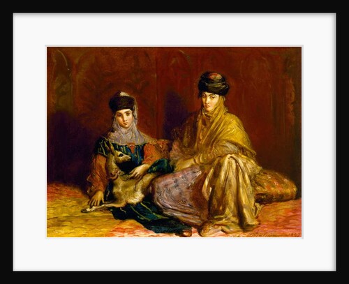 Woman and Little Girl of Constantine with a Gazelle, 1849 by Theodore Chasseriau