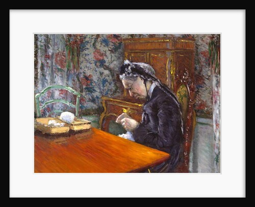 Mademoiselle Boissiere Knitting, 1877 by Gustave Caillebotte