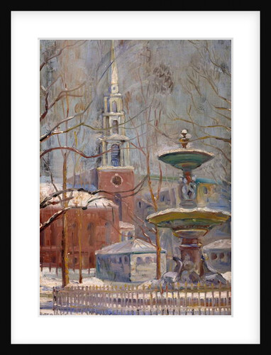 Park Street at Boston Commons, c.1910-20 by Arthur Clifton Goodwin