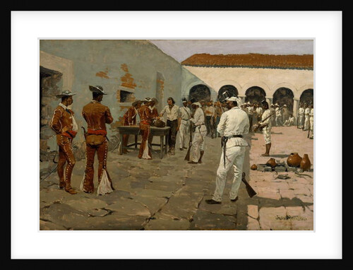 The Mier Expedition: The Drawing of the Black Bean 1869 by Frederic Remington