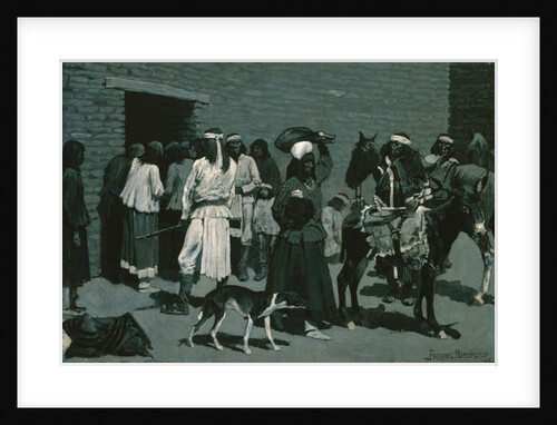 Pueblo Indian Village c.1889 by Frederic Remington