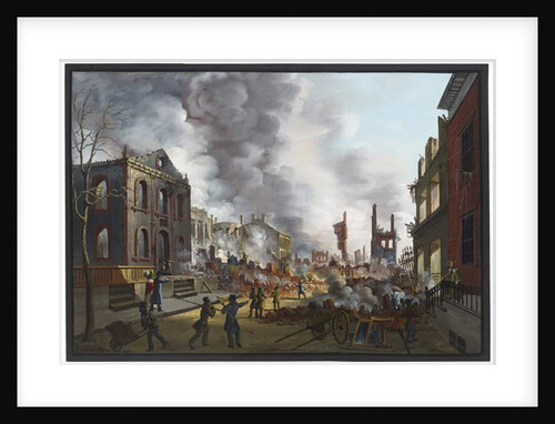 View of the Ruins after the Great Fire in New York, 1835, 1837 by Nicolino Calyo
