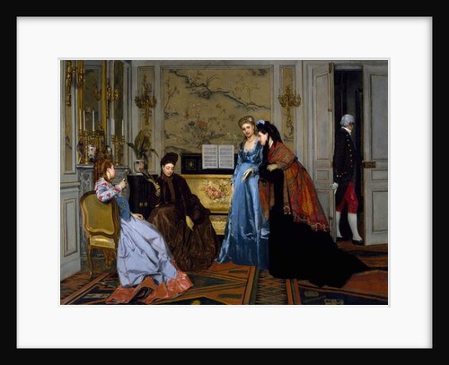 Elegant Figures in a Salon, no date by Alfred Emile (attr.to) Stevens