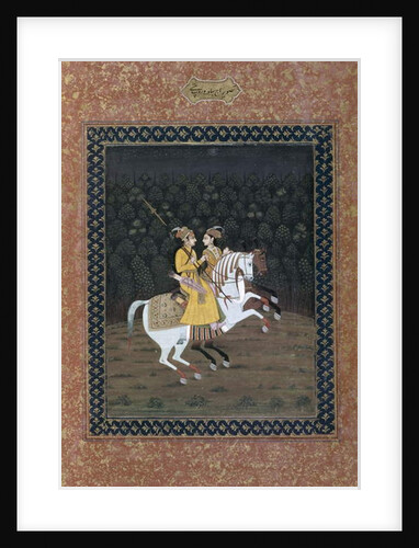 Baz Bahadur Riding with Rupmati, 18th century by Indian School