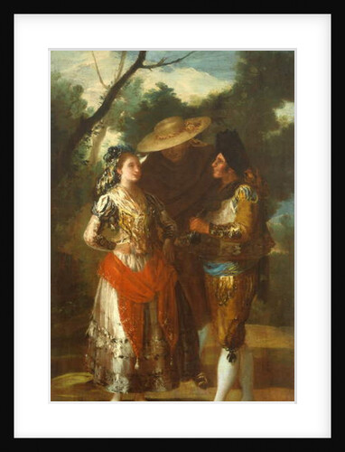 A Maja with Two Toreros, 1779-1780 by Francisco Jose de Goya y Lucientes