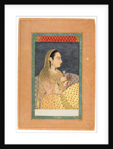 Lady Holding a Cup and a Flower, early 18th century by Indian School