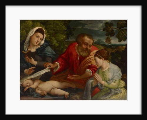 The Holy Family with a Donatrix as Saint Catherine of Alexandria, c.1540-1545 by Lorenzo Lotto