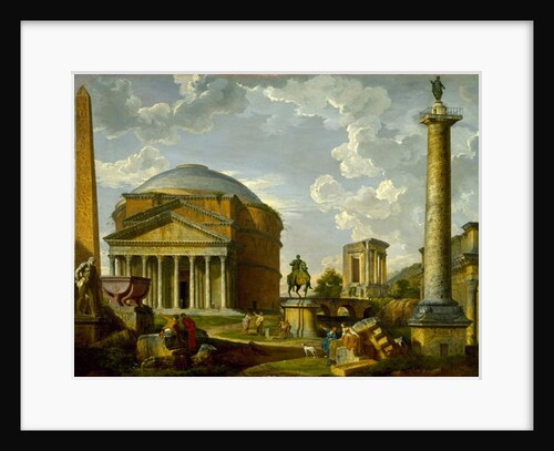 Fantasy View with the Pantheon and other Monuments of Ancient Rome, 1737 by Giovanni Paolo Pannini or Panini