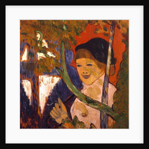 Breton Girl with a Red Umbrella, 1888 by Emile Bernard