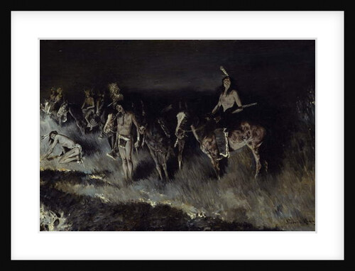 The Grass Fire, 1908 by Frederic Remington