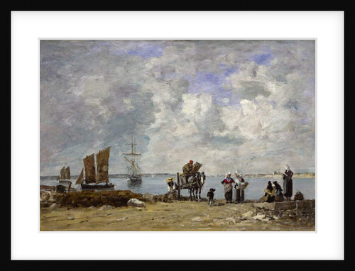Fishermen's Wives at the Seaside, 1872 by Eugene Louis Boudin