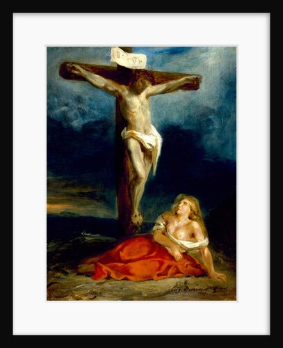 Saint Mary Magdalene at the Foot of the Cross, 1829 by Ferdinand Victor Eugene Delacroix