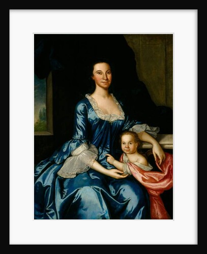 Portrait of Mrs. Matthew Tilghman and Her Daughter, Anna Maria, c.1757 by John Hesselius