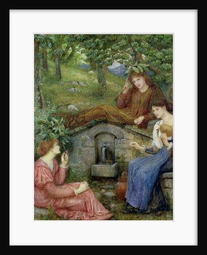 By a Clear Well with a Little Field, 1883 by Marie Spartali Stillman