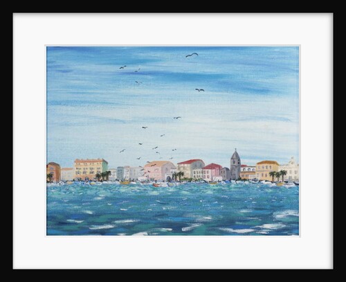 Sea Scene with Houses, 1995 by Carolyn Hubbard-Ford