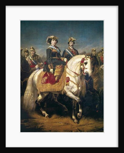 Military parade reviews by Kings Isabel II of Spain and Francis I, 1848 by Charles Porion